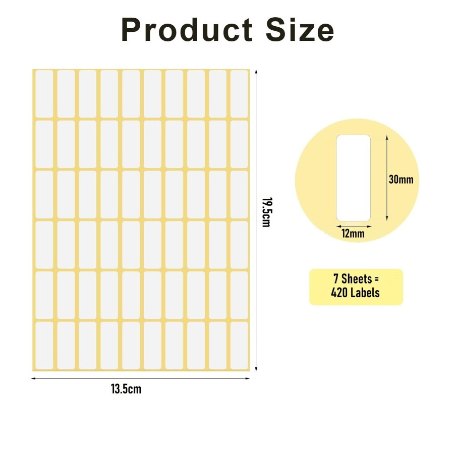 Jual Stiker Label No.123 12x30mm / Self Adhesive Labels 123 / Label ...