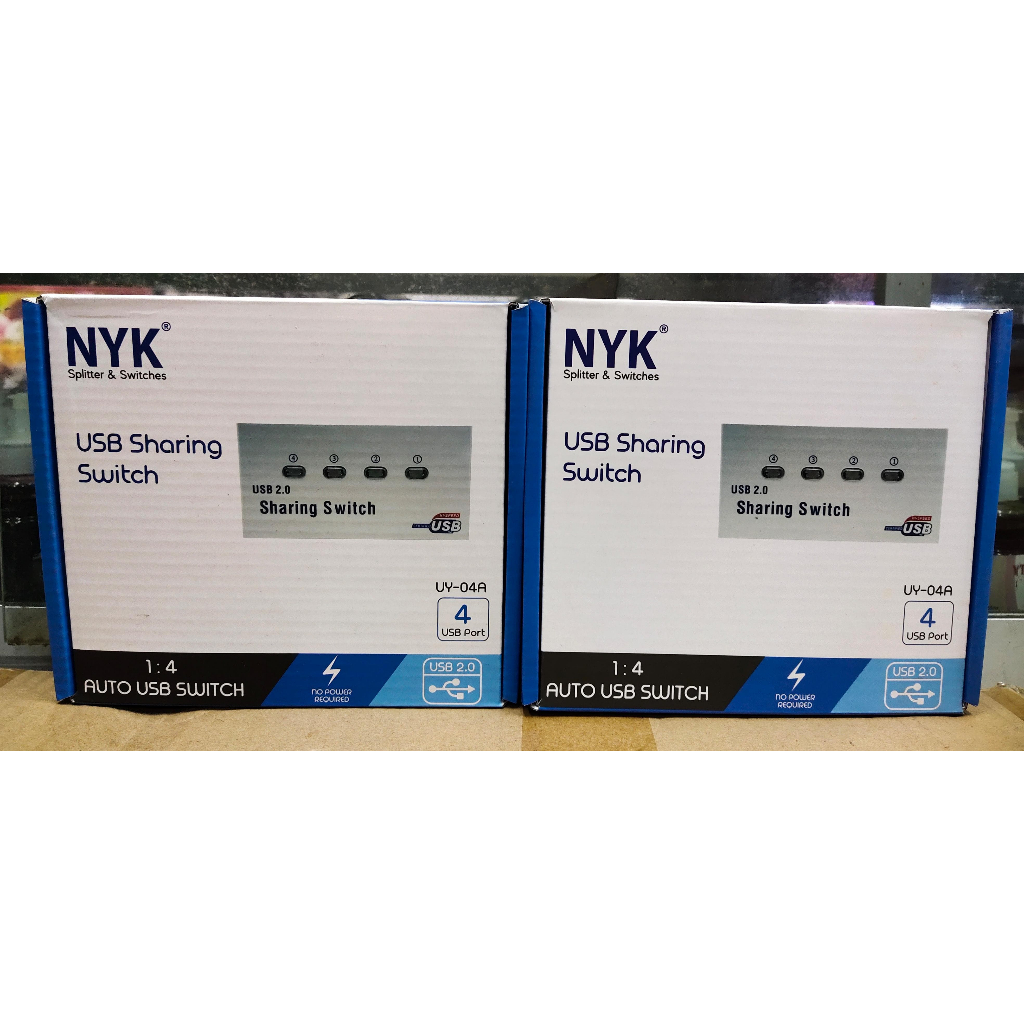 Jual NYK Auto Switch Printer 4 Port Usb / Sharing Switcher 1-4 | Shopee ...