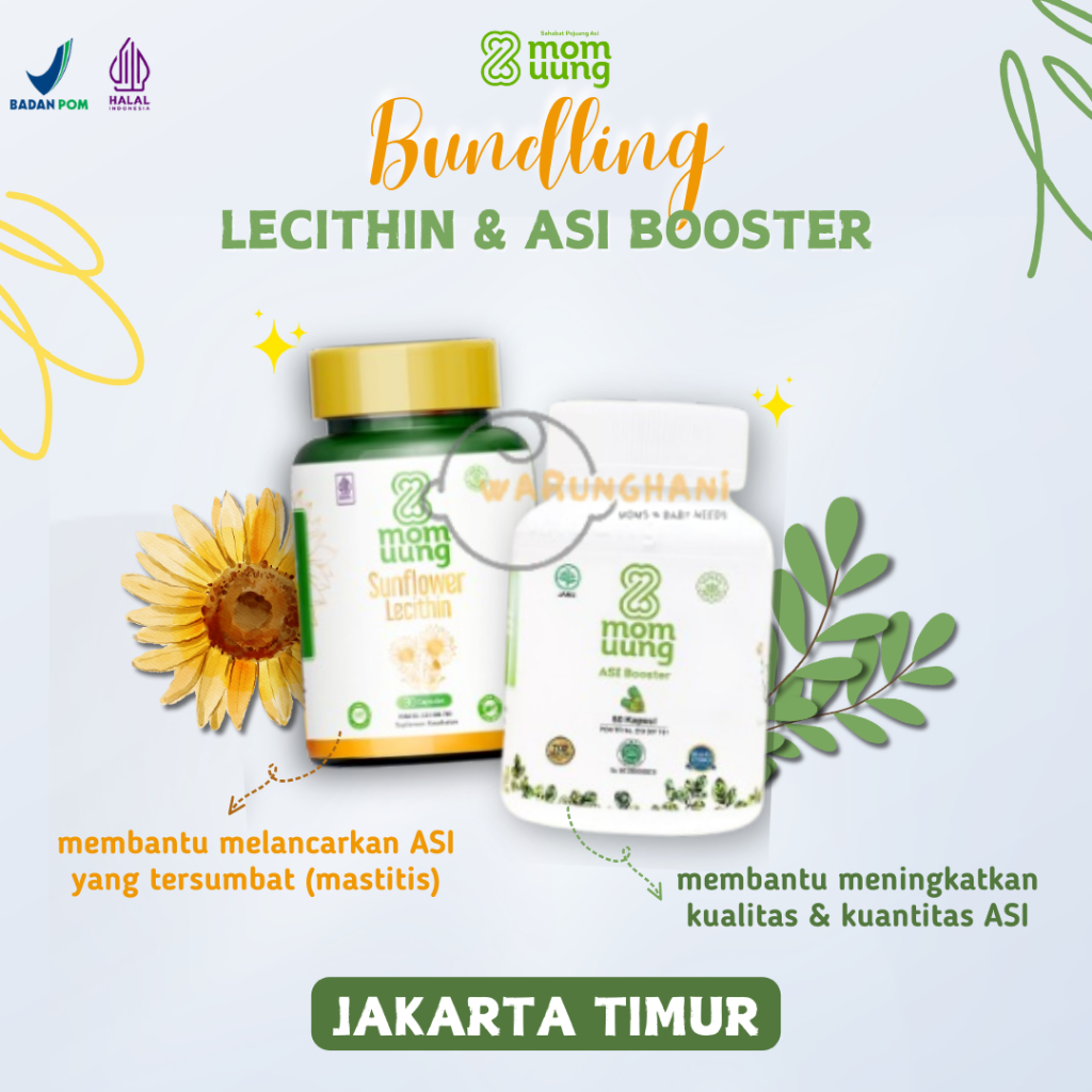 Jual MOM UUNG BUNDLING LECITHIN 30 KAPSUL & ASI BOOSTER MOM UUNG 30 /
