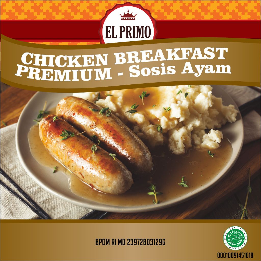 Jual El Primo Chicken Breakfast Sausage Sosis Ayam Breakfast | Shopee ...