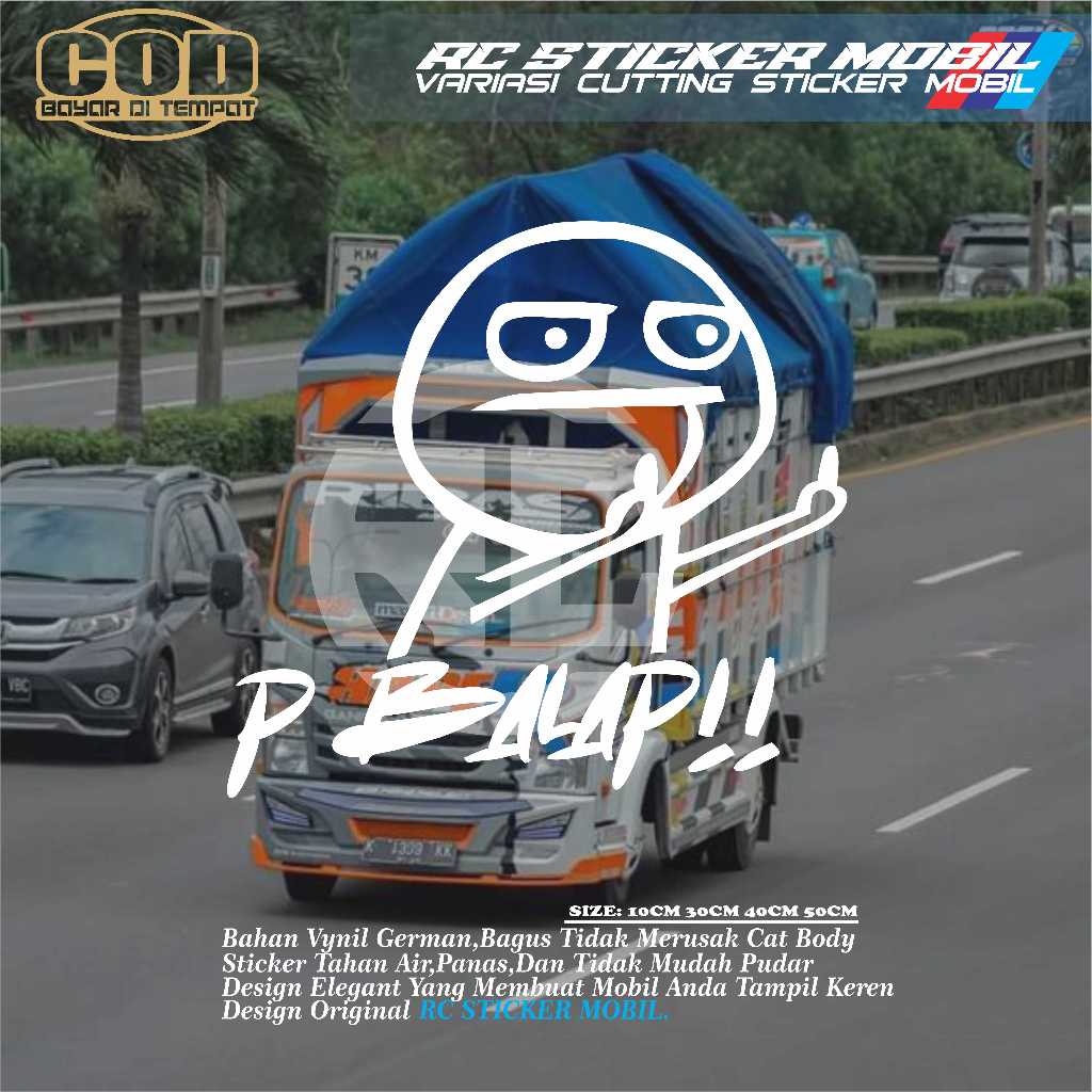 Jual Stiker kaca p balap cutting variasi kaca mobil pickup truk sticker ...