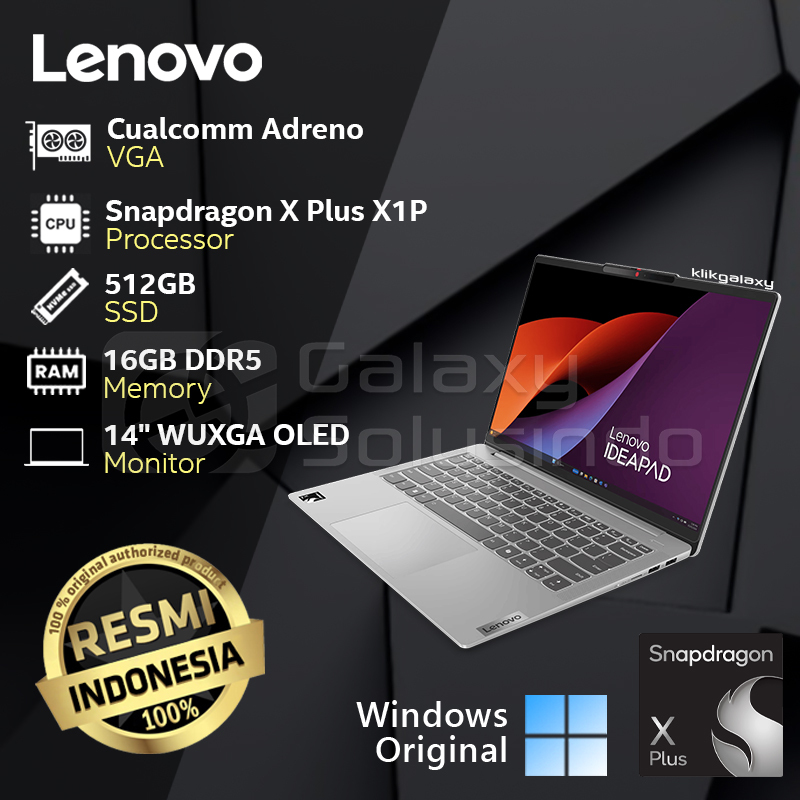 Lenovo IdeaPad 5 2-en-1 - Pantalla Táctil 14 Pulgadas WUXGA, 16 GB RAM, Procesador Qualcomm Snapdragon