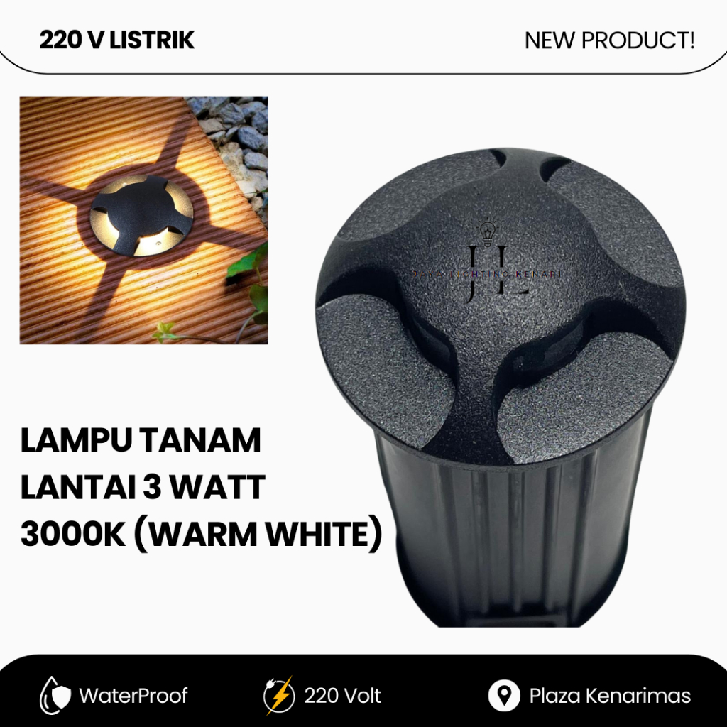Jual Lampu Lantai Tanam Waterproof 1 Watt / Lampu Tanam Led 1 - 4 Arah ...