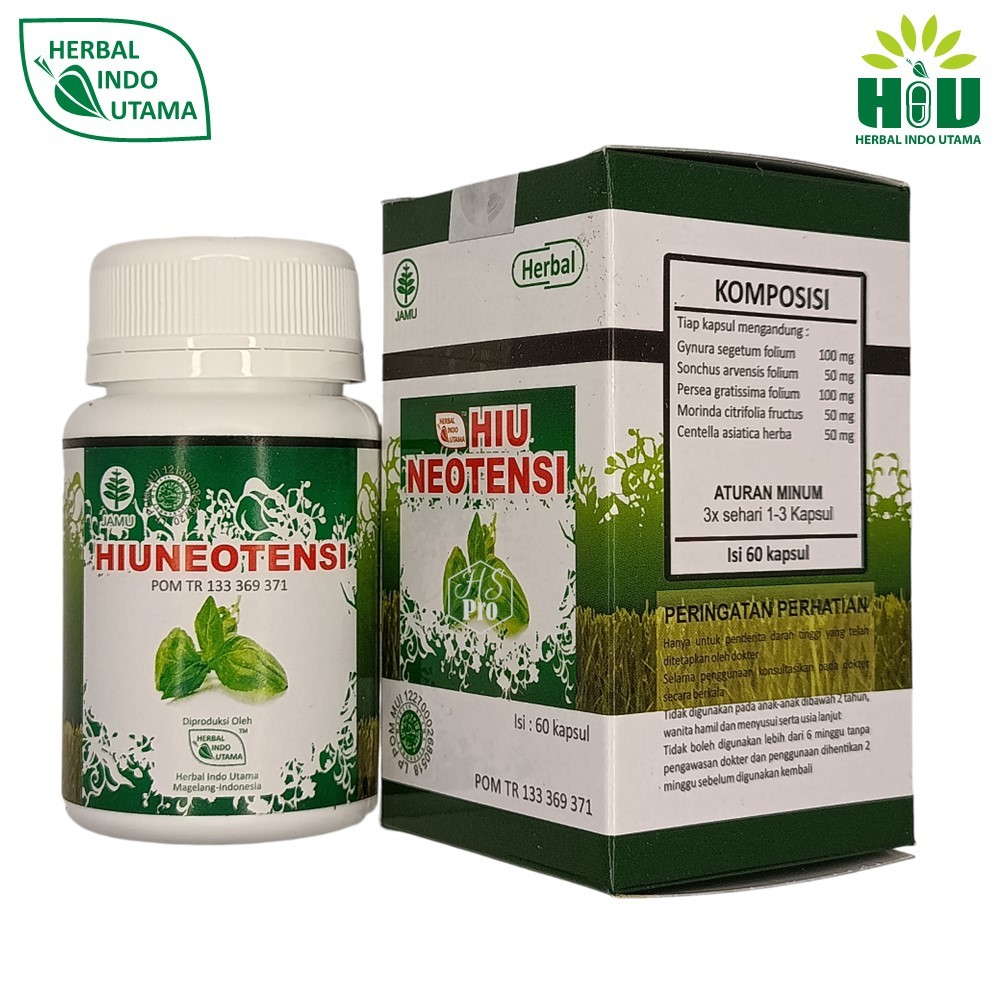 HERBAL INDO UTAMA HIU Neotensi Herbal Membantu Meringankan Darah Tinggi