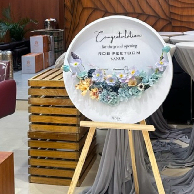 Jual The Peony Craft - Flower Box Papan Bunga Welcome Sign Board Sign ...