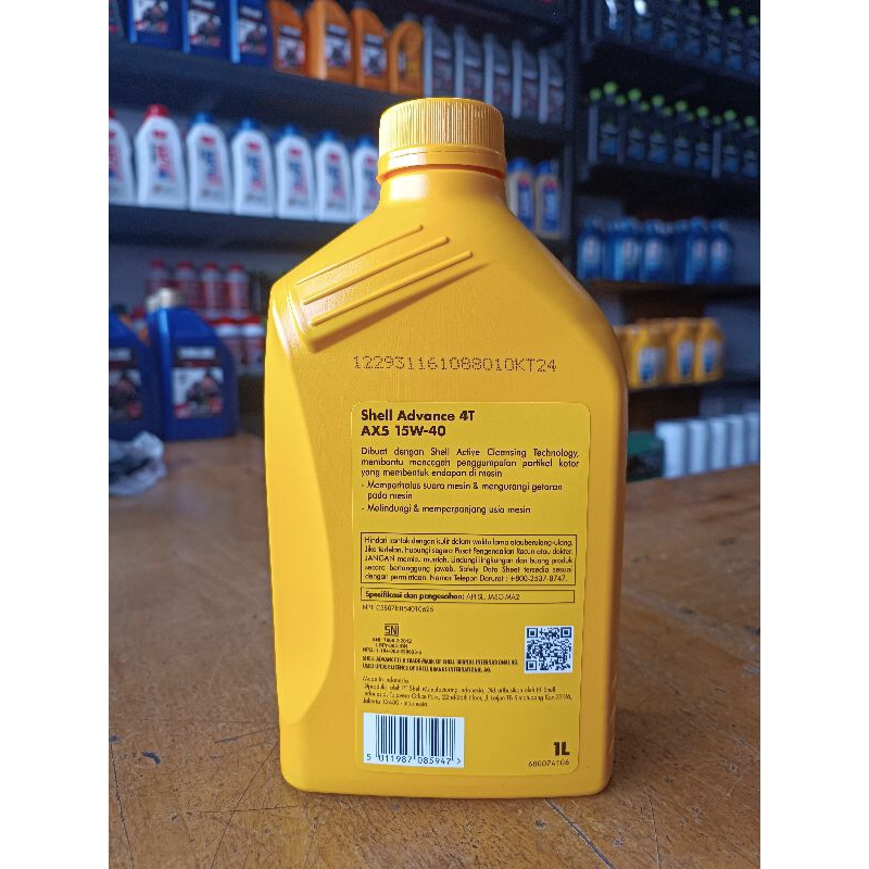 Jual OLI SHELL ADVANCE AX5 1L 15W-40 | Shopee Indonesia