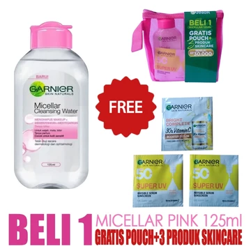 Garnier Micellar Cleansing Water 125ml 50ml 400ml Vitamin C Pink Salicylic Rose Gdlb01