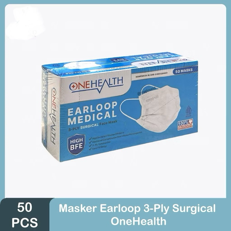 Jual MASKER MEDIS EARLOOP ONEHEALTH | Shopee Indonesia