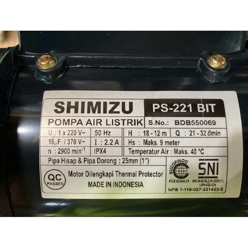 Jual pompa air shimizu PS-221 BIT | Shopee Indonesia