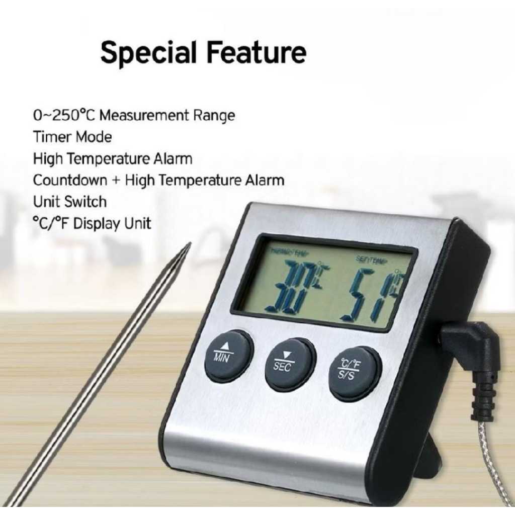 Jual Thermometer Digital LAB-D Suhu Panas -50-300 C Air Minyak Padi ...