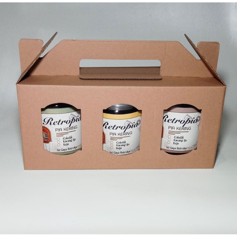 Jual Retropia Pia Kering Buah Tangan. 1 box isi 3 varian rasa. | Shopee ...