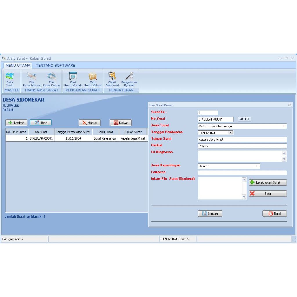 Jual Software Sistem Pengarsipan Surat Sederhana | Shopee Indonesia