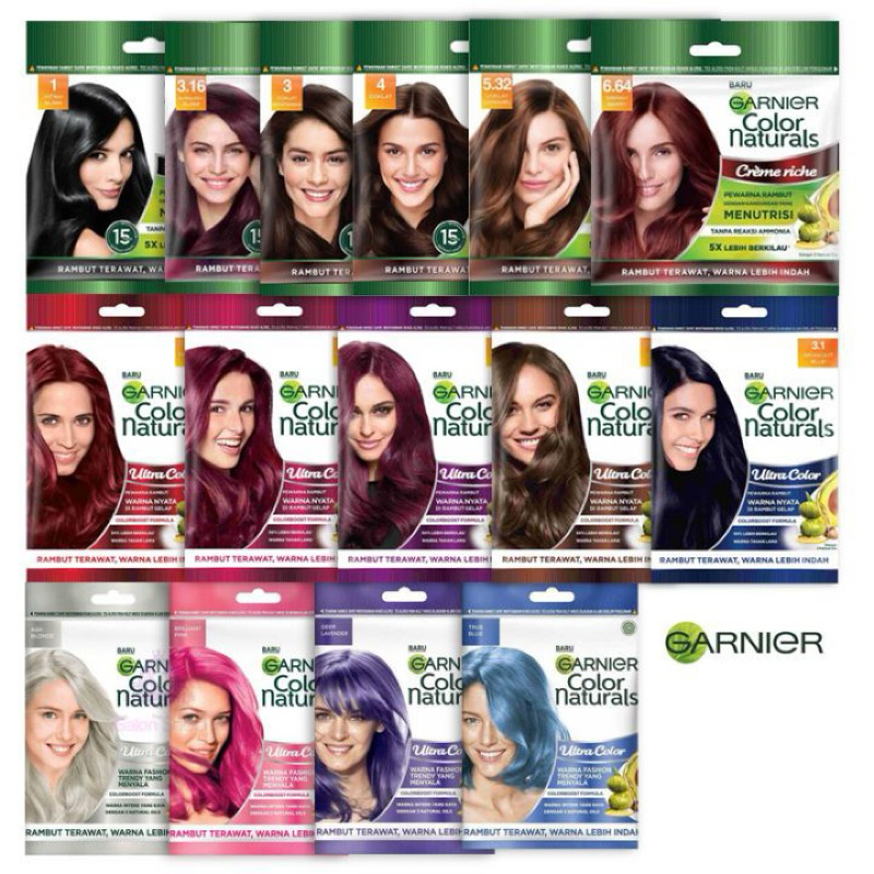 Jual GARNIER COLOR NATURALS/GARNIER CAT RAMBUT/PEWARNA GARNIER ORIGINAL ...