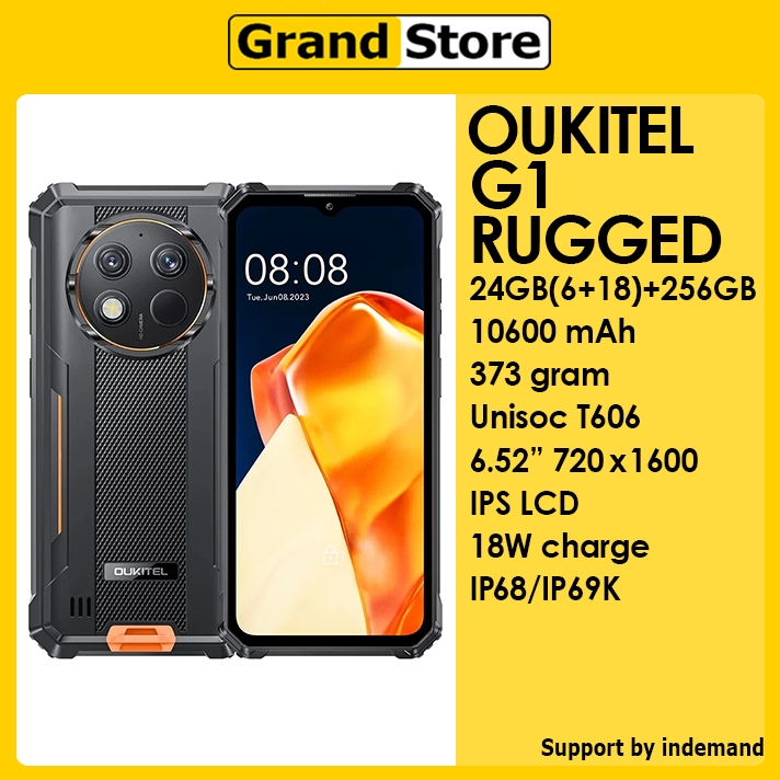 OUKITEL G1 24GB+256GB スマートフォン（Oukitel C38 6GB/256GB 6.6 