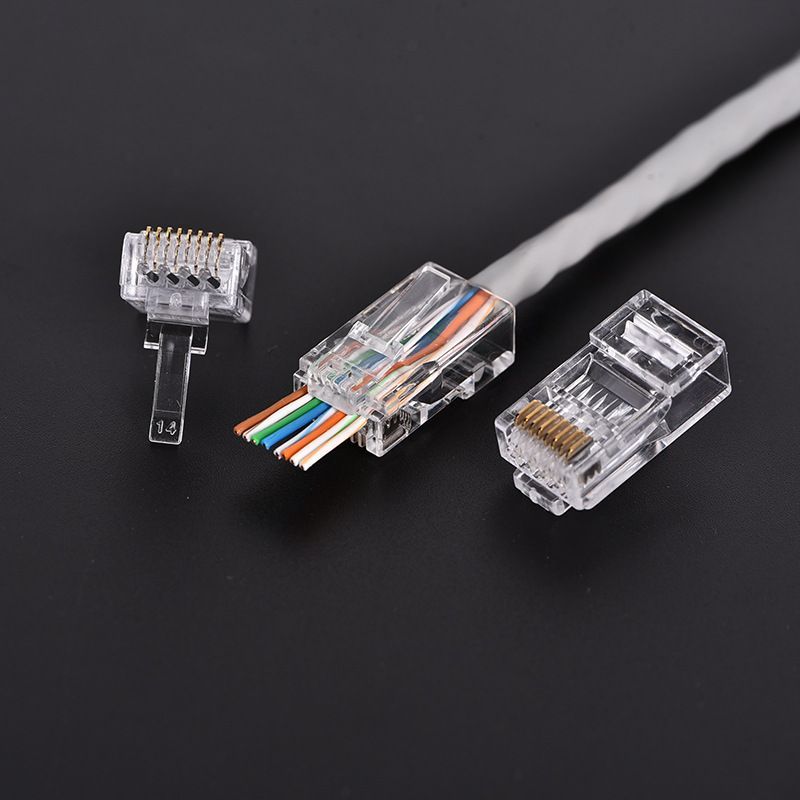 Jual Konektor rj45 cat6 cat5 anti gagal super premium/ konektor rj45 ...