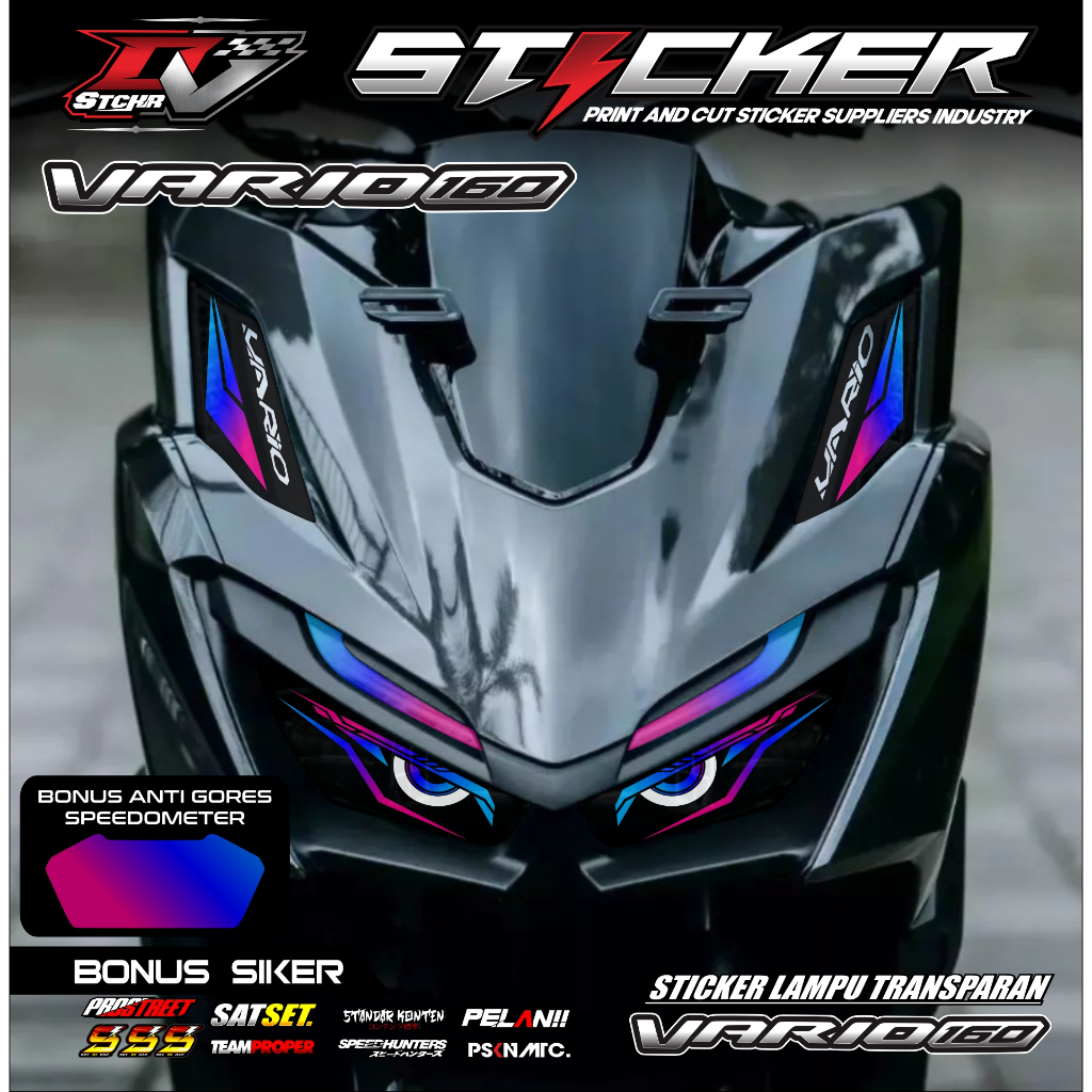 Jual STICKER LAMPU DEPAN MOTOR VARIO 160 NEW-STIKER ALIS LAMPU DEPAN ...