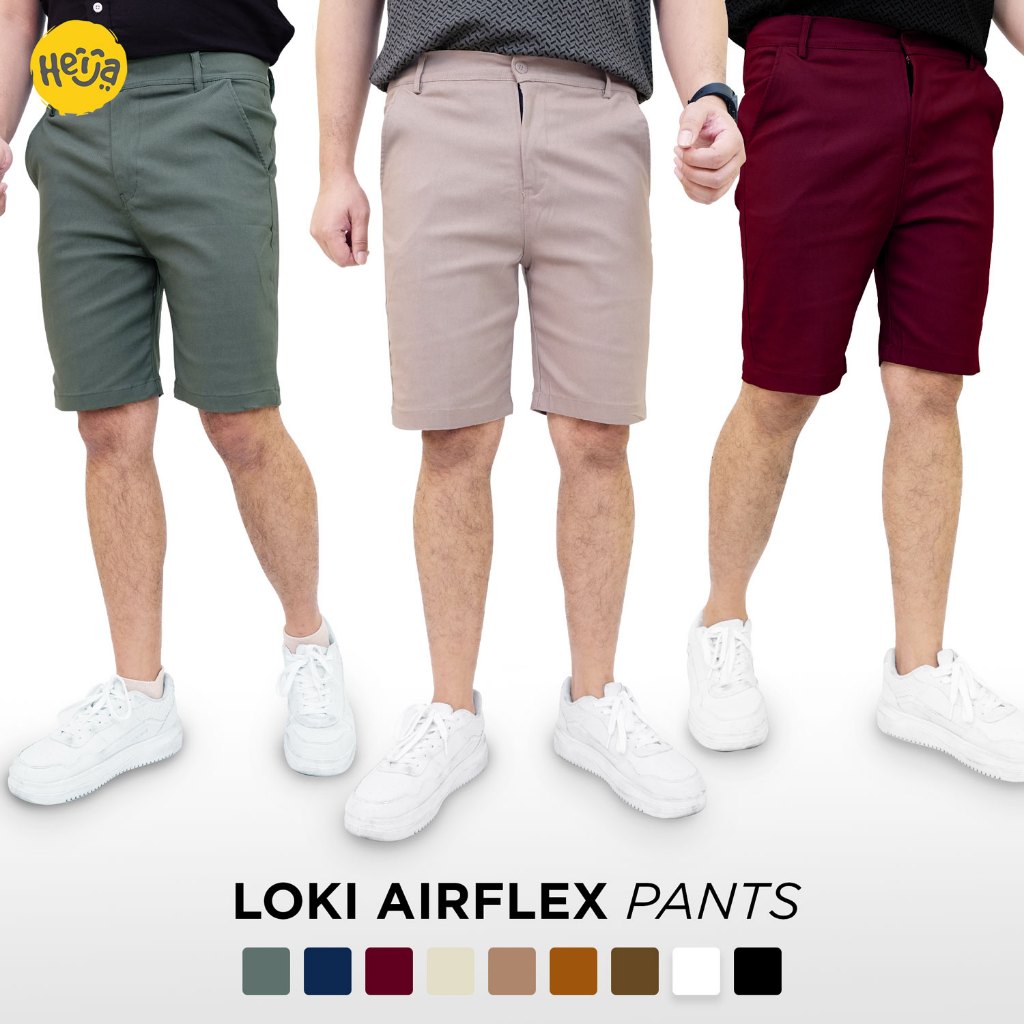 Jual HEIJA | CELANA CHINO PENDEK PRIA STRETCH Celana Cowok Pendek Warna ...