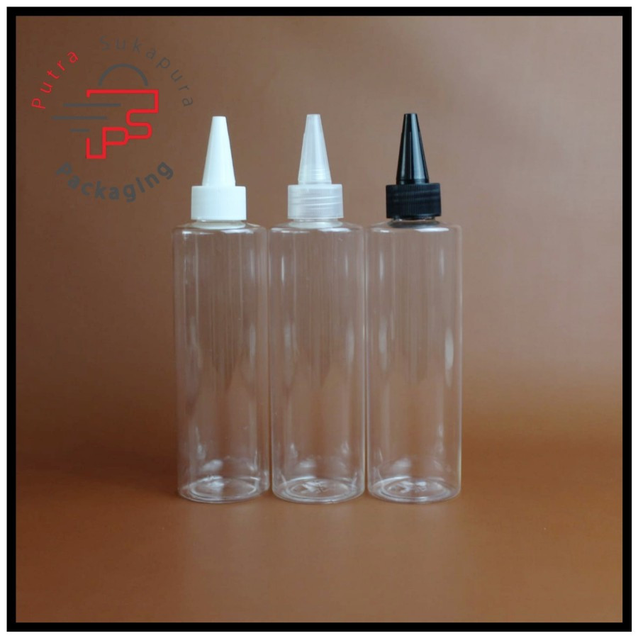 Jual Botol kerucut 200ml rf natural/botol tinta 200ml/kerucut neck 24 ...