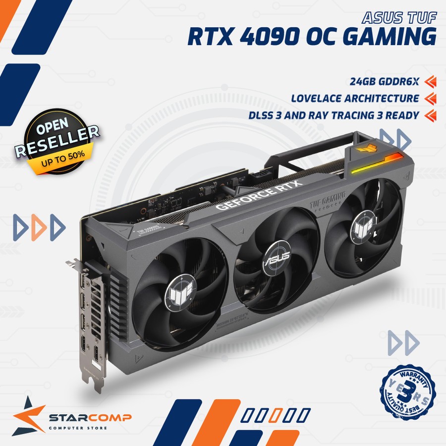 Jual ASUS GeForce RTX 4090 TUF OC GAMING 24GB GDDR6X VGA RTX4090 24GB ...