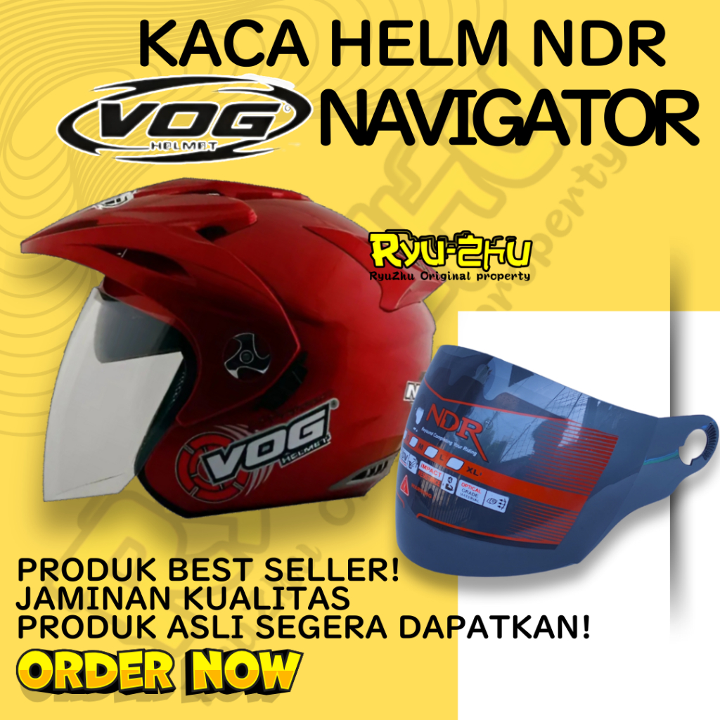 Jual kaca Visor helm VOG NAVIGATOR NDR ClearView – Kaca Helm NDR Anti ...