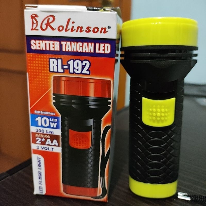 Jual ROLINSON Senter tangan LED 10w Rolinson High Brightness RL-192 ...