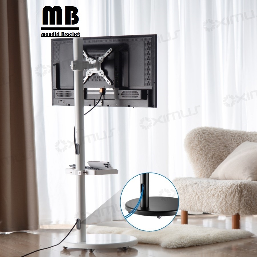 Jual Bracket TV Standing Roda Portable Minimalis 17