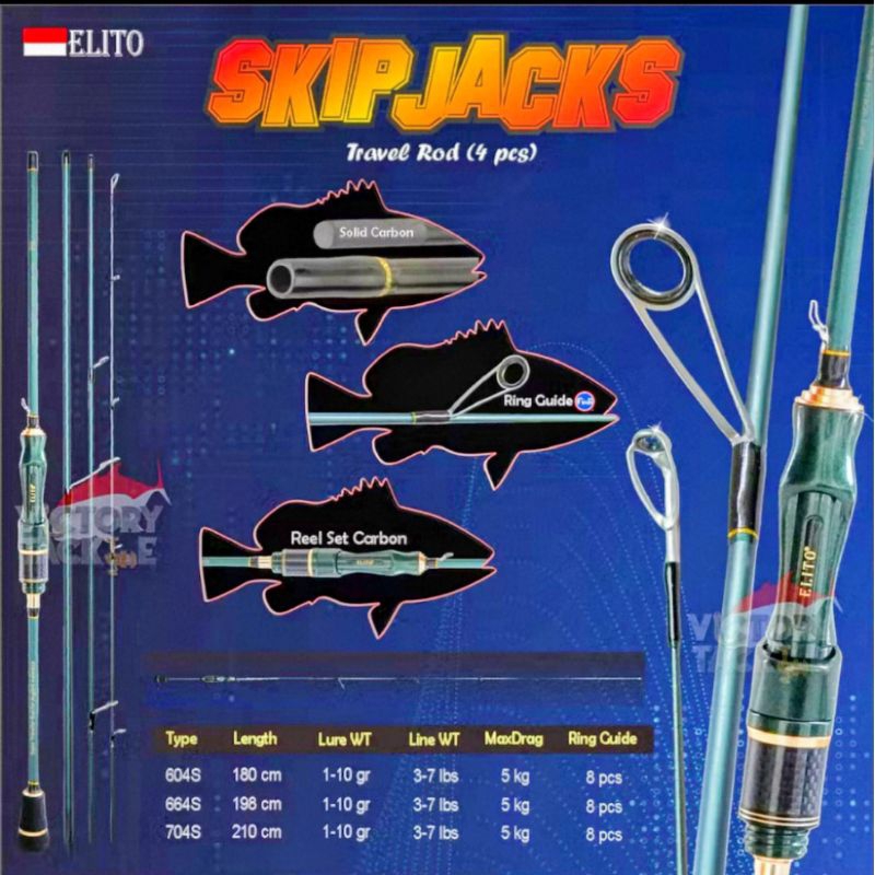 Jual JORAN 4.SECTOIN ELITO TRAVER ROD SKIP JACK RING FULL FUJI 180cm ...