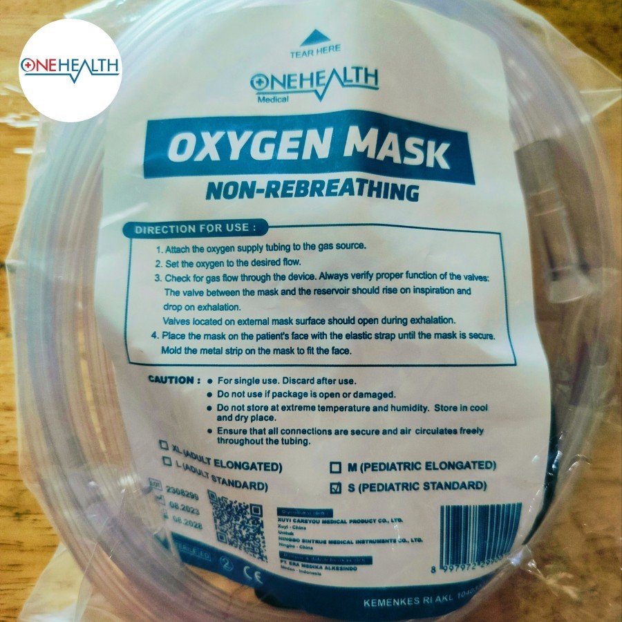 Jual NRM / Masker Oxygen Non Rebreathing - Onehealth | Shopee Indonesia