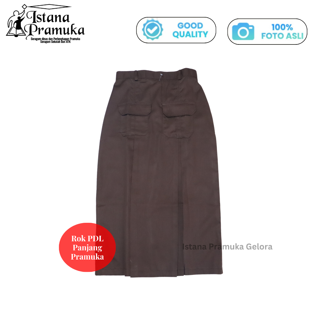 Jual (PREMIUM) Seragam Pramuka Rok Pramuka PDL Kantong Tempel Panjang ...