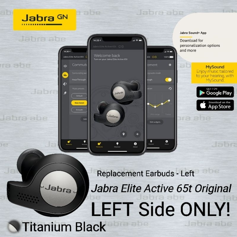 kwmobile Gommini Auricolari Memory Foam Set da 6 Compatibile con Jabra Elite 75t /65t / Active - Gommini Cuffie In Ear Schiuma - 3 Size nero