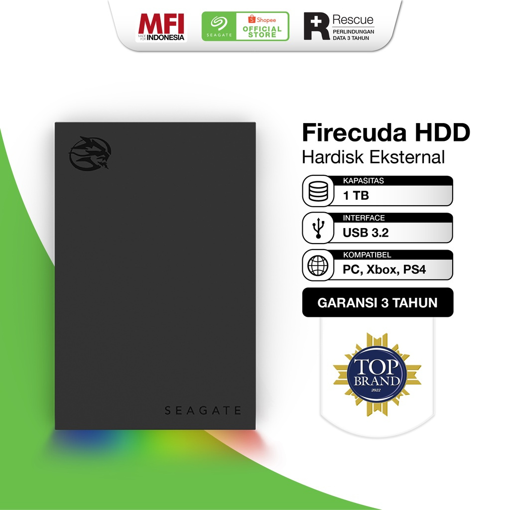 Seagate FireCuda Gaming Hard Drive LED RGB - USB 3.2 - 1TB