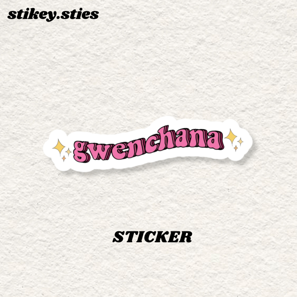 Jual STICKER GWENCHANA TEKS KOREA AESTHETIC BRAND ANTI AIR VINYL ...