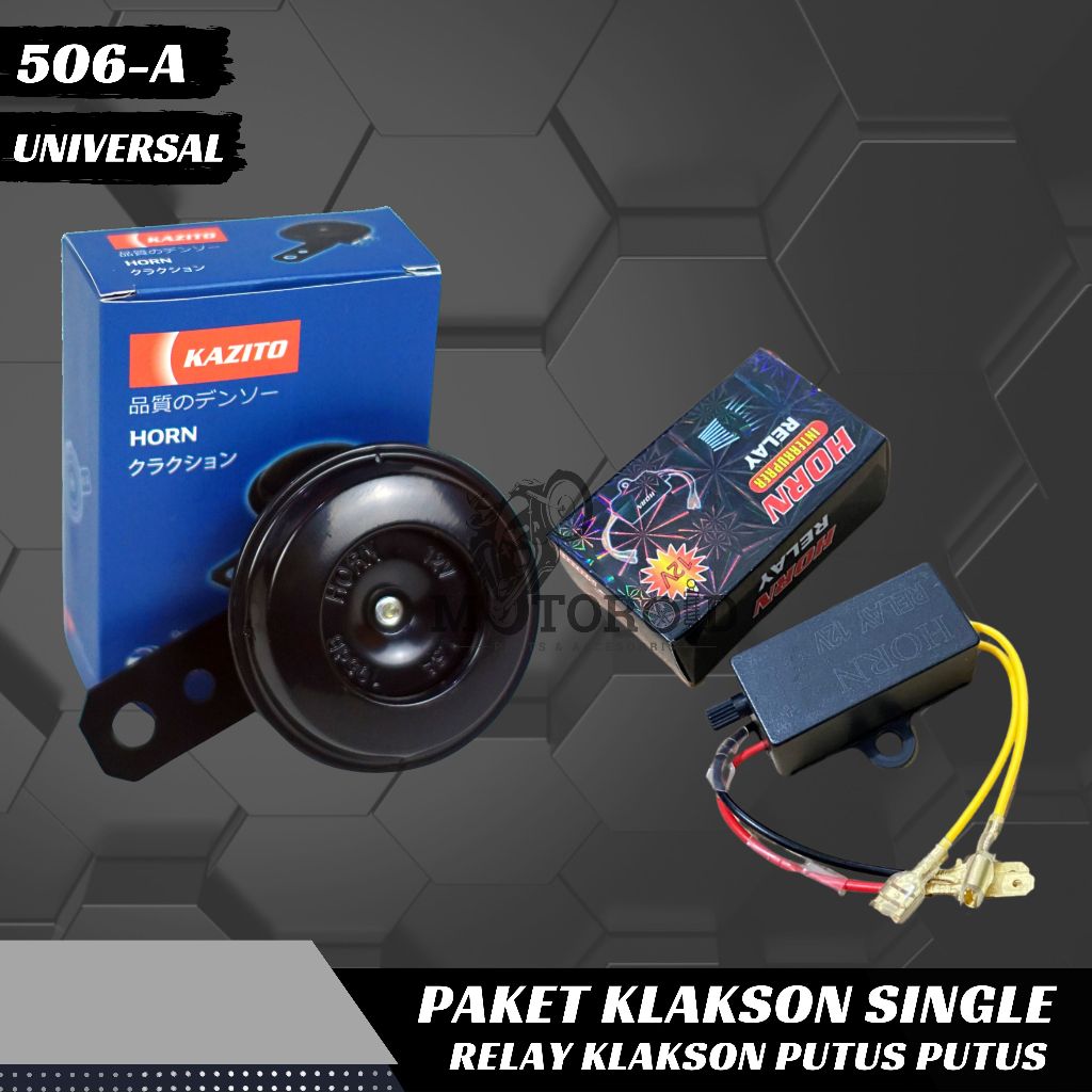 Jual Paket Relay Plus Klakson Standar Putus Putus Kazito 12 Volt Bebek ...