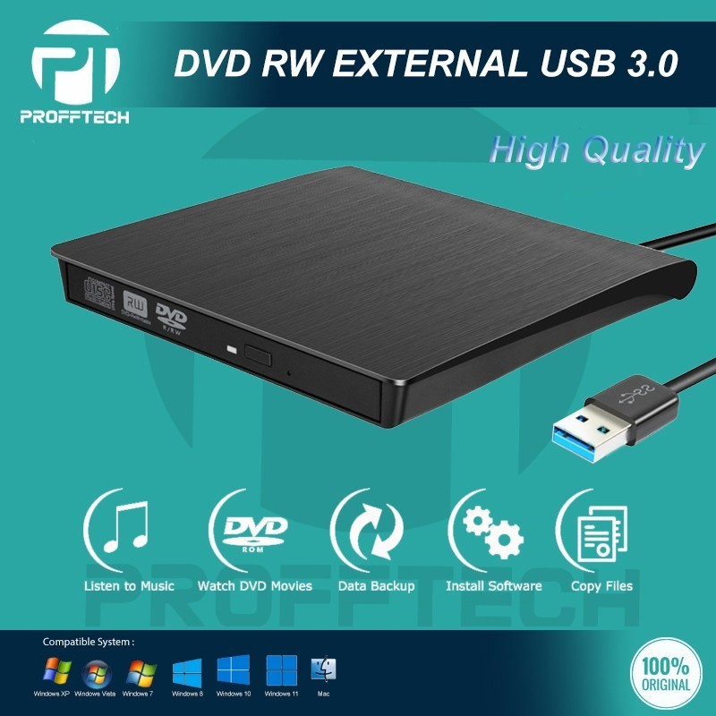 Jual DVD RW Burner External Optical Drive CD/DVD ROM USB 3.0 | Shopee ...