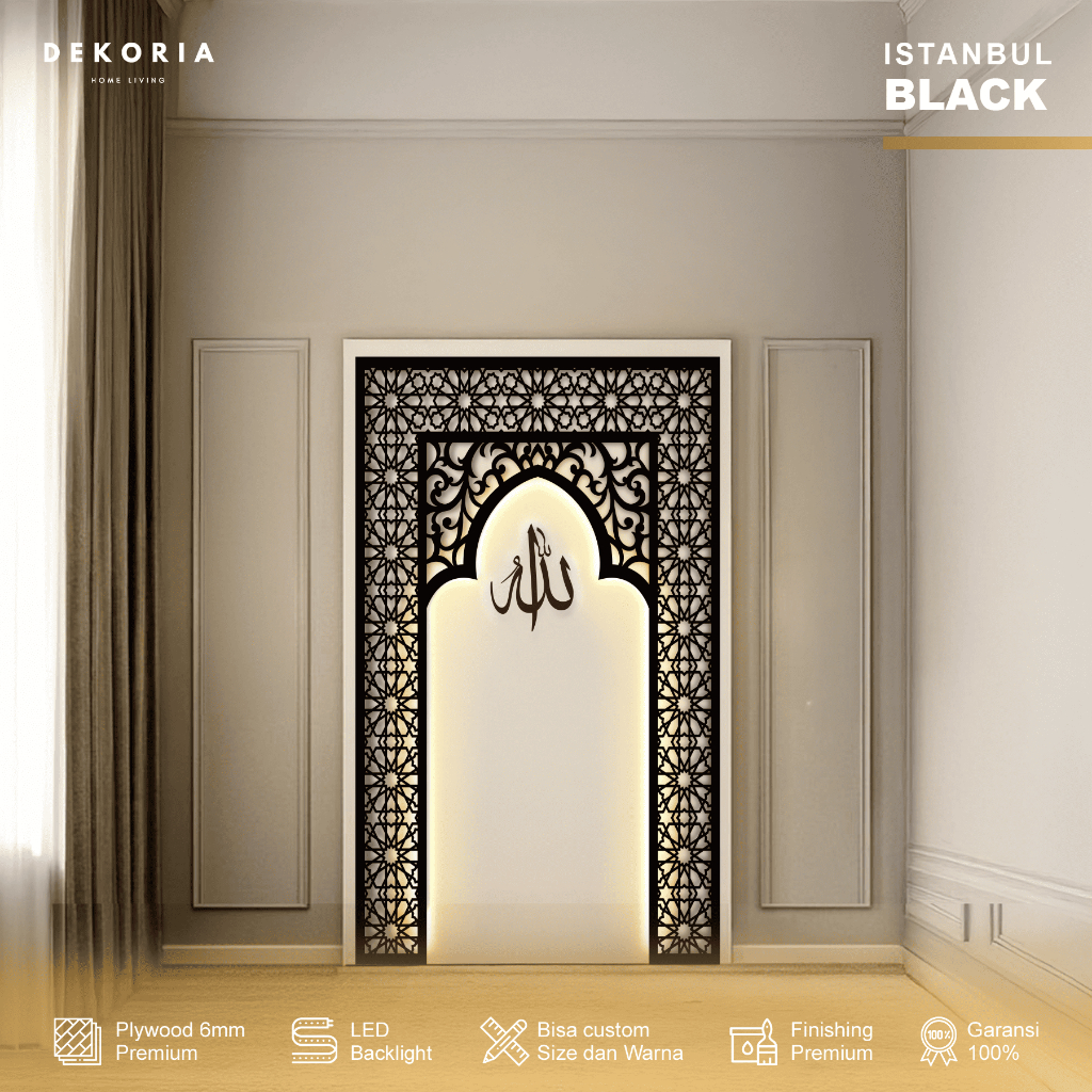 Jual Mihrab Mushola Rumah Estetik Islamic + LED | ISTANBUL | Shopee ...