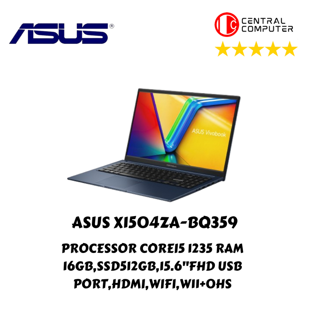 Jual LAPTOP ASUS X1504ZA-BQ359 CORE I5-1235/RAM 16GB/SSD 512GB/DOS/15 ...