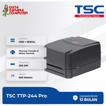Jual TSC TTP 244 PRO Printer Barcode Label Sticker Thermal- Garansi ...