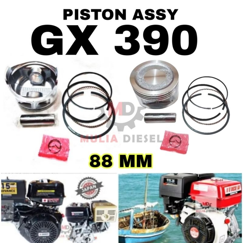 thumbnail image 2 of Piston Rings Kit GX390 Para Sa Honda GX 390 188F 13HP Gas 2 of 12