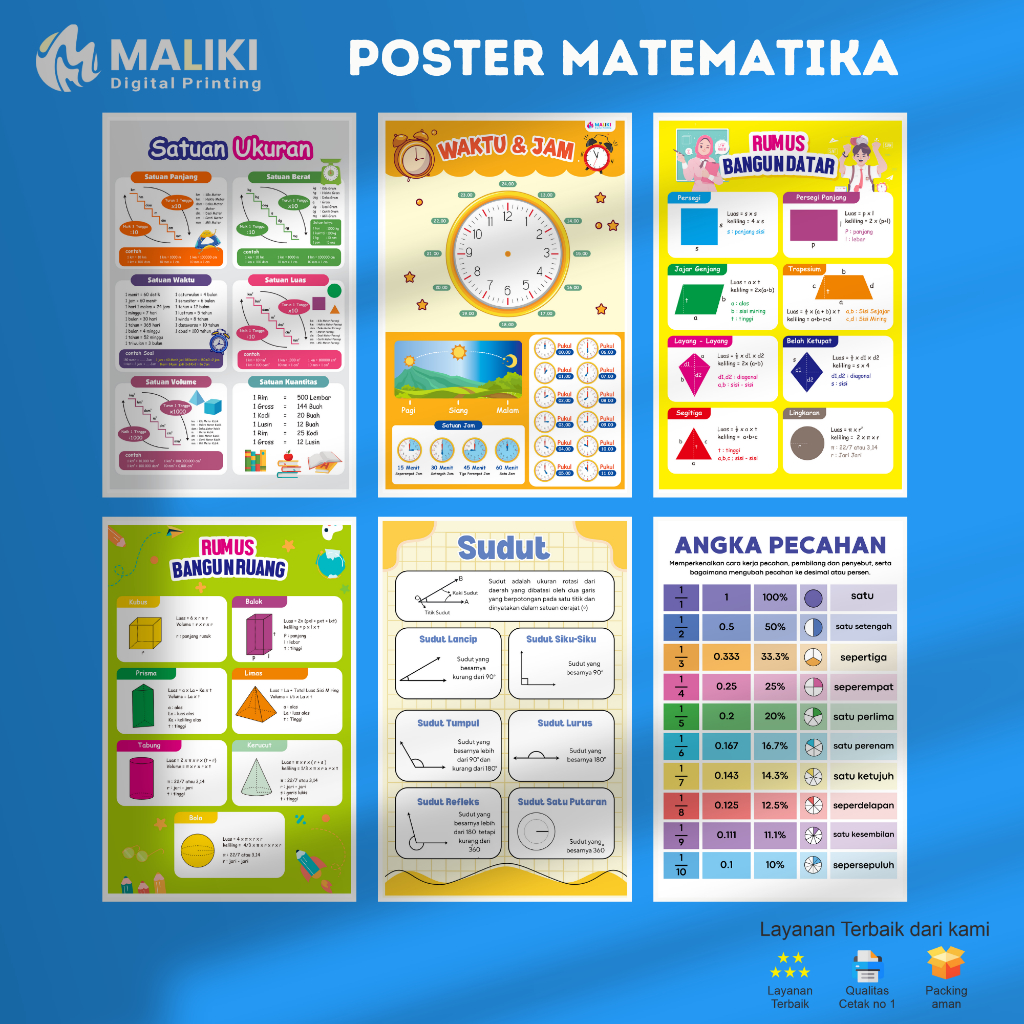 Jual POSTER edukasi MATEMATIKA | Shopee Indonesia