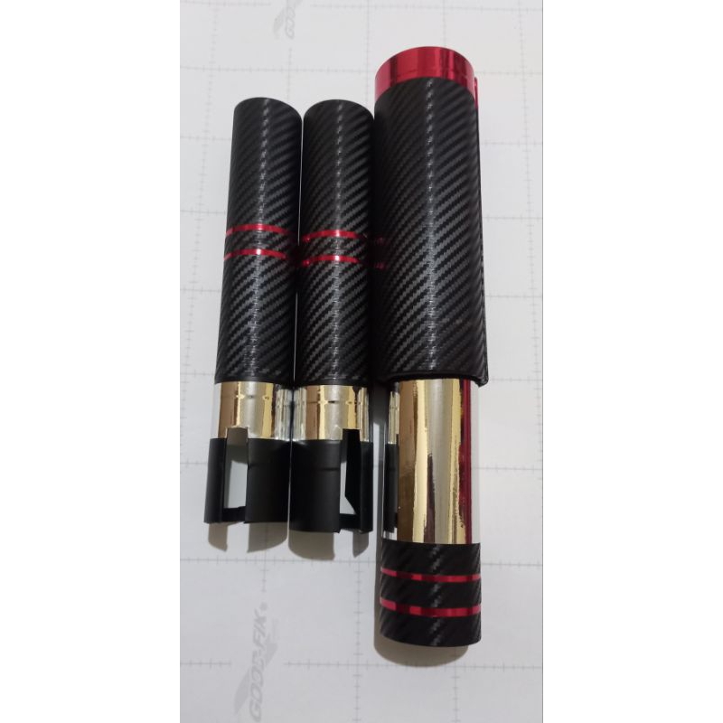 Jual Cover Shock depan belakang motid karbon pnp beat vario scopy ...