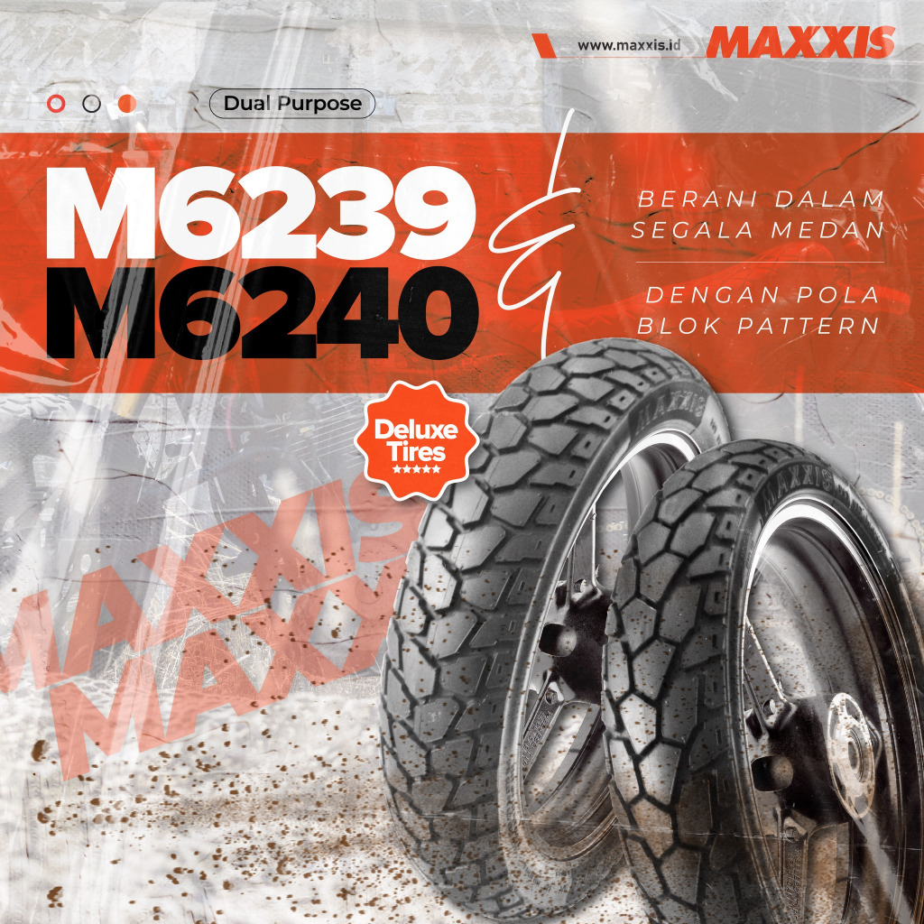 Jual BAN MAXXIS M6239/M6240 TUBELESS BAN MOTOR RING 14 FREE PENTIL ...