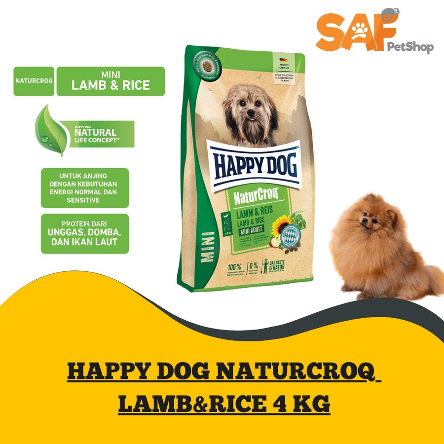 Jual Happy Dog Mini Naturecroq Lamb Rice Kg Makanan Anjing