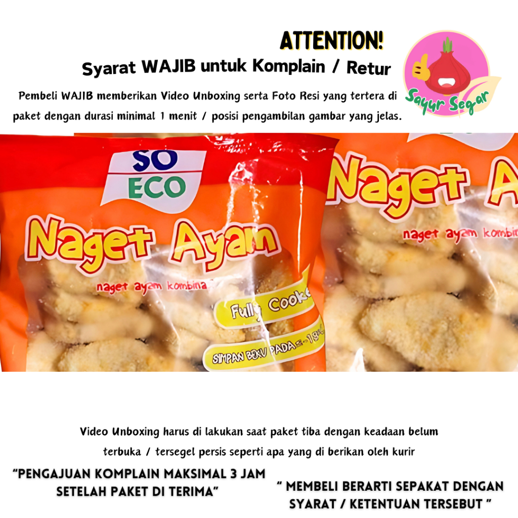 Jual Sayur Segar - So Eco Naget Ayam/Chicken Nuggets 500 gr | Shopee ...