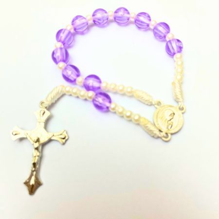 Rosario Mini Marmer Bercorak Emas - Rosario Souvenir Pernikahan Katolik 5