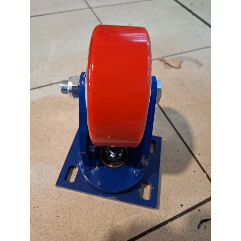 Jual Roda PU Bracket Biru Extra Heavy Duty/Roda Super Heavy Duty 6 inch ...