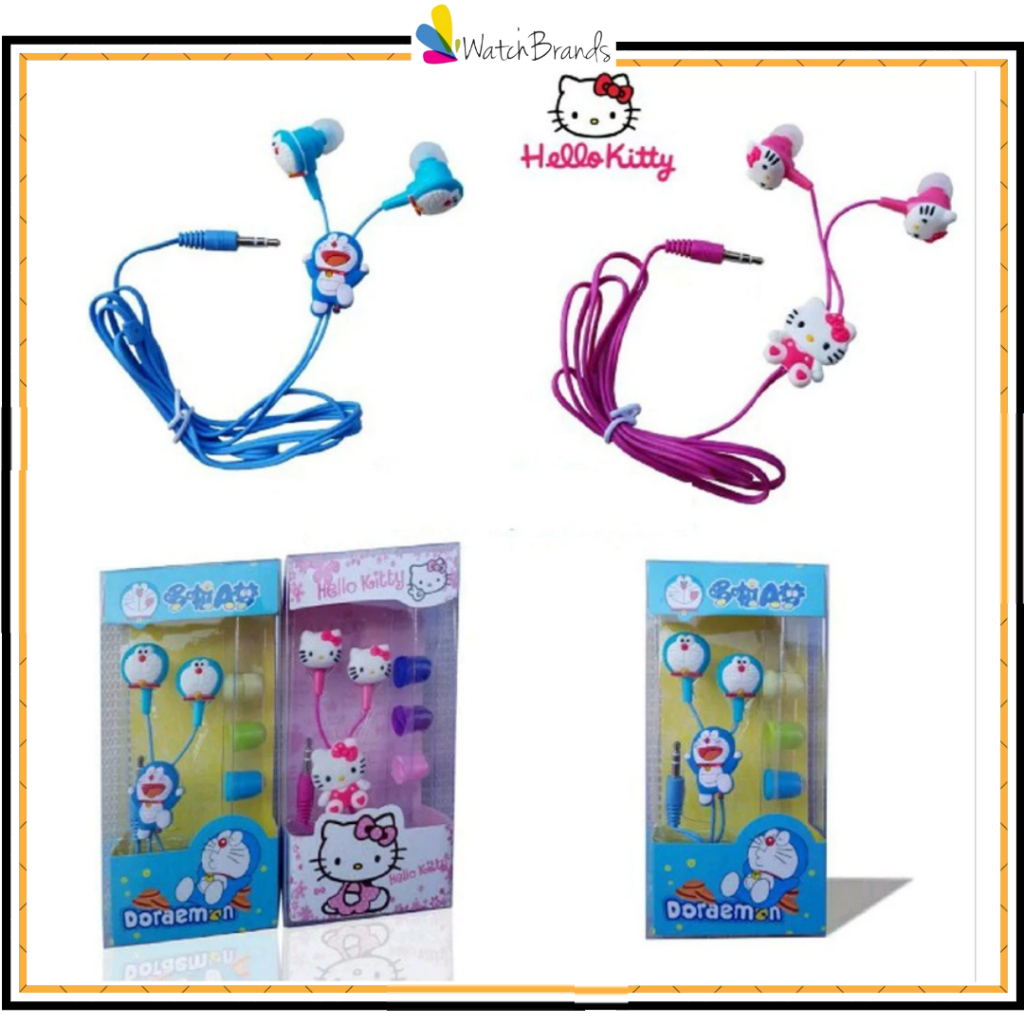 WBS Handsfree Headset Karakter Doraemon Hello Kitty hands free Handfree Earphone Karakter SS032