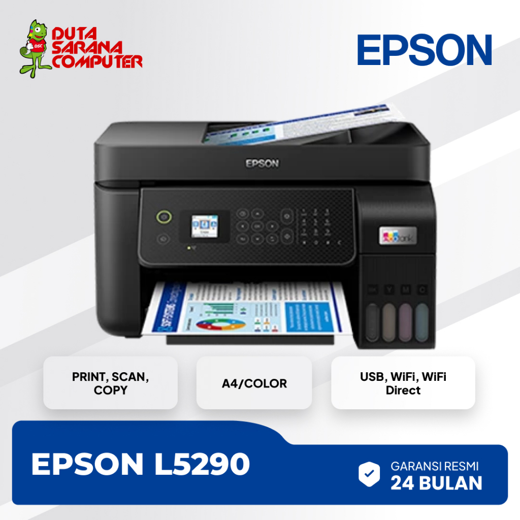Jual PRINTER EPSON ECOTANK L5290 A4 WIFI PRINT SCAN COPY FAX ADF ...