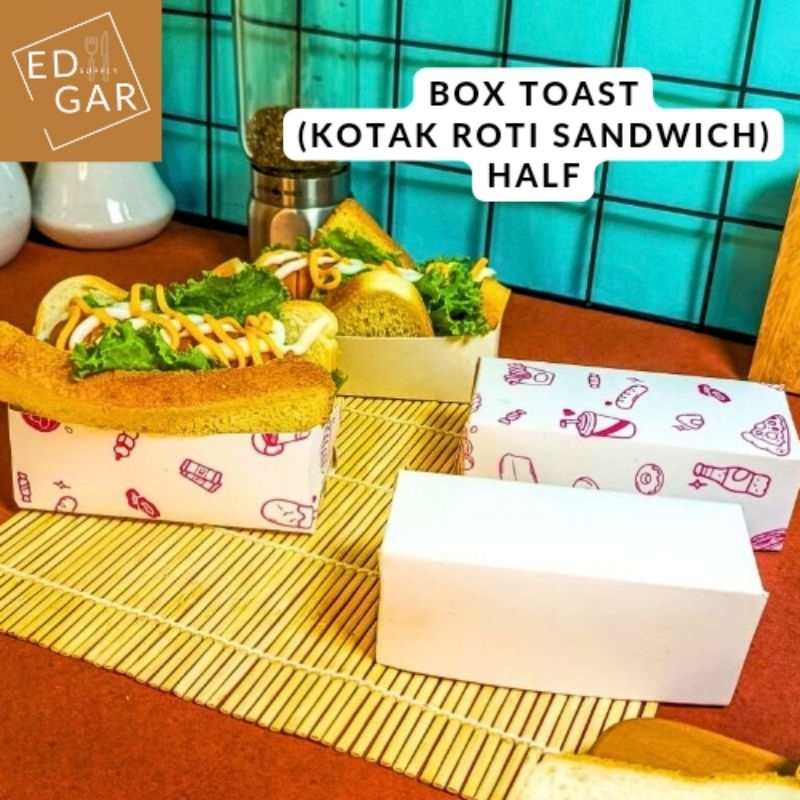 Jual toast box half / kotak roti sandwich roti panggang / tray toast ...