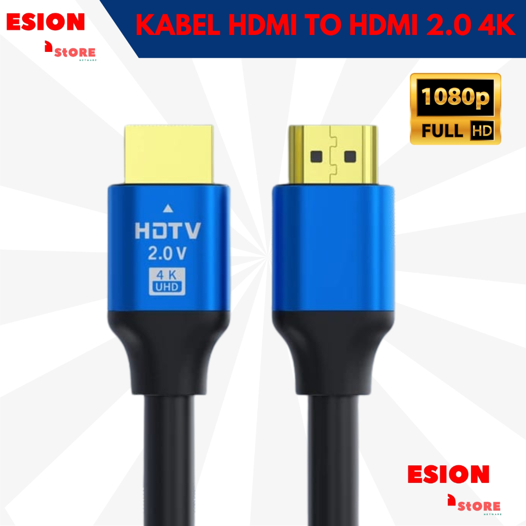 Kabel Hdmi M/ HDMI to HDMI 4K 3D Round Cable Untuk HDTV LCD Projector  M