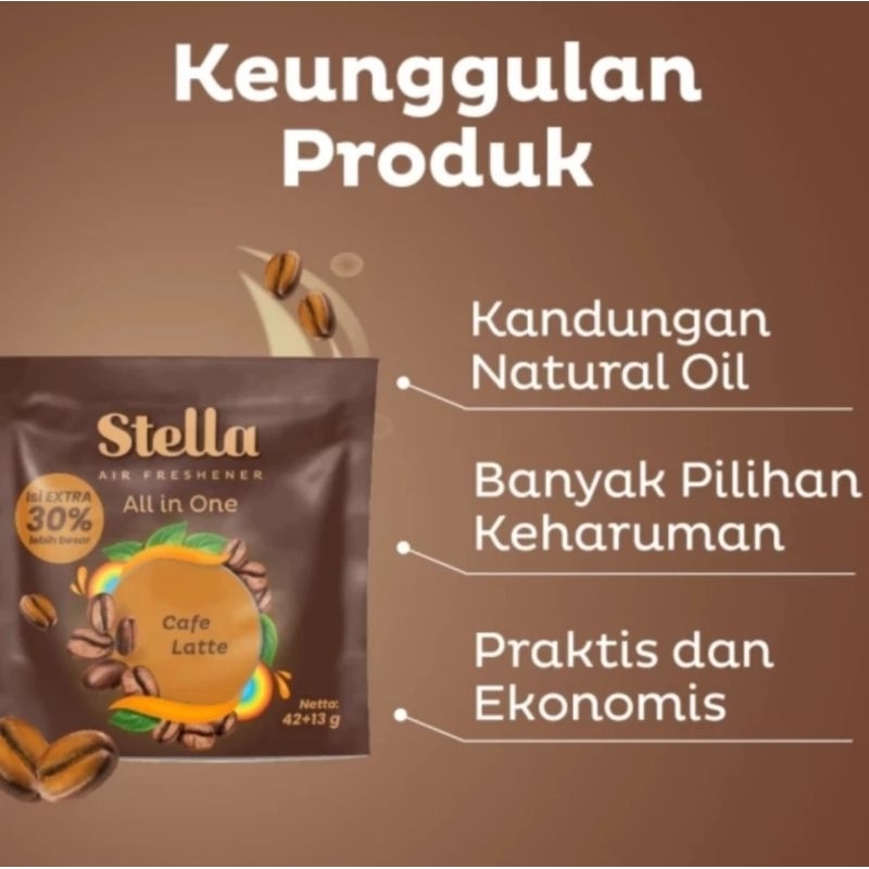 Jual STELLA ALL IN ONE COFFEE LATTE 42GR+13GR - PENGHARUM RUANGAN ...